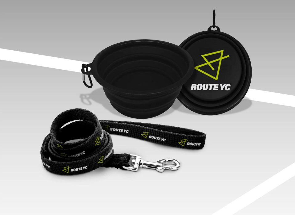 dog bowl and dog lead